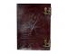 Large Embossed Leather Tree of Life Brown Embossed Journal w/Double Swing Clasps